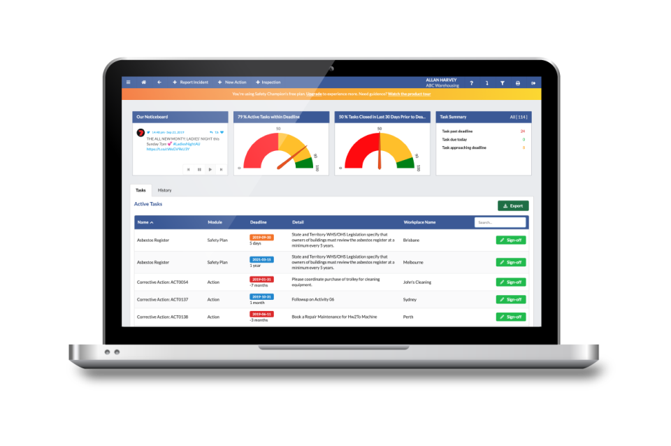 screenshot of Safety Champion